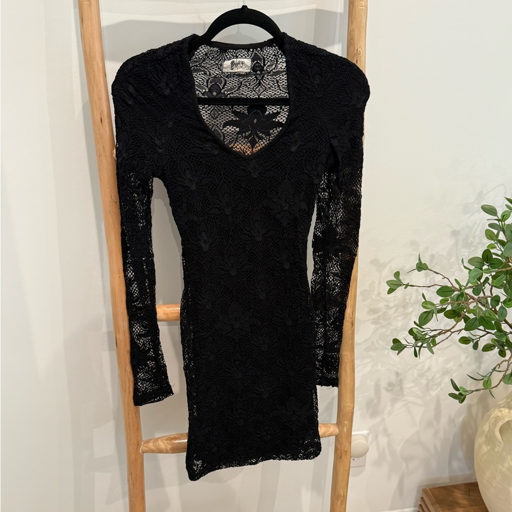 Nightcap Black Lace Dress
